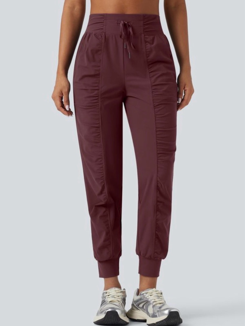 HALARA High Waisted Drawstring Ruched Tapered Quick Dry InstantCool